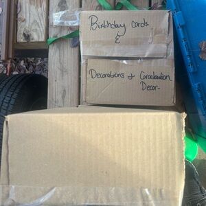 Cardboard Boxes with different items